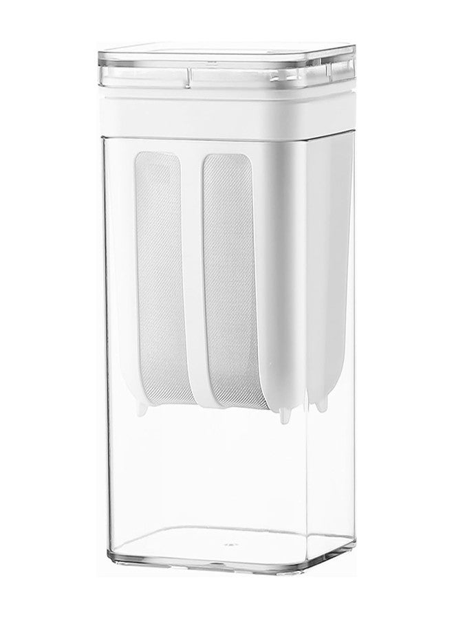 Dingger Yogurt Filter Strainer & Greek Yogurt Maker - Multi-Functional Curd Strainer, Hung Curd Maker with Fine Mesh Bag & Lid for Homemade Greek Yogurt, Curd and Cheese, 10.8X9X17.6 Cm, White - Image 1